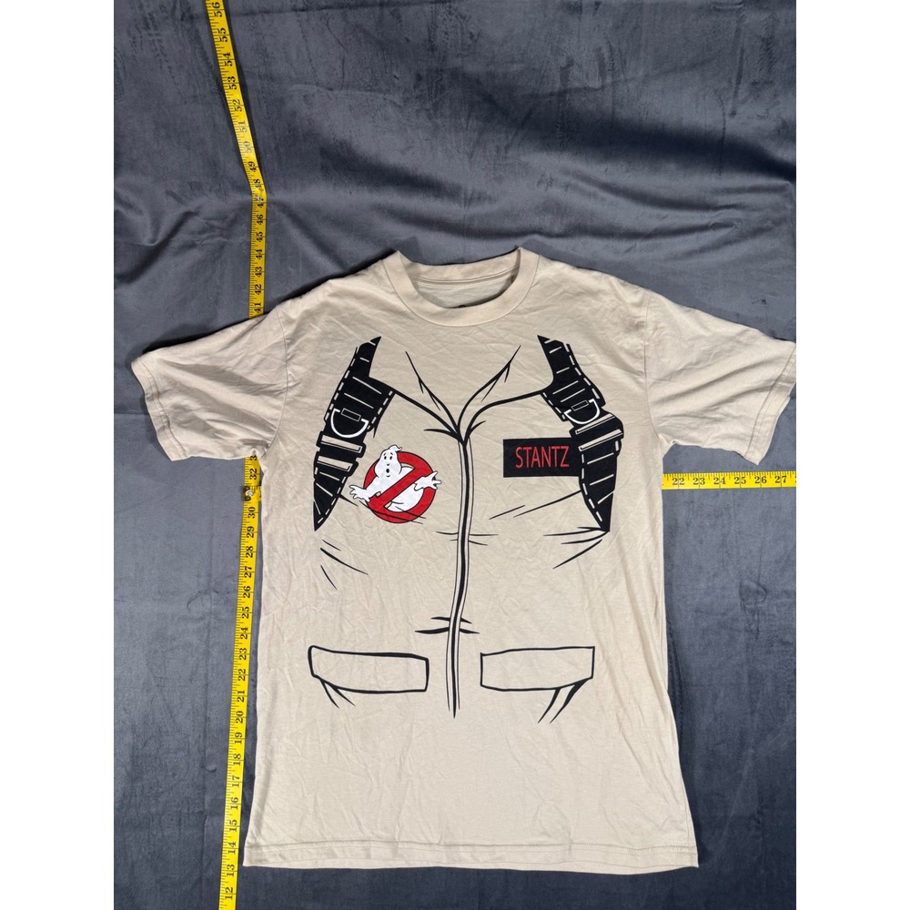Mad Engine Ghostbusters Graphic T-Shirt Mens L Tan Proton Pack Costume Stantz